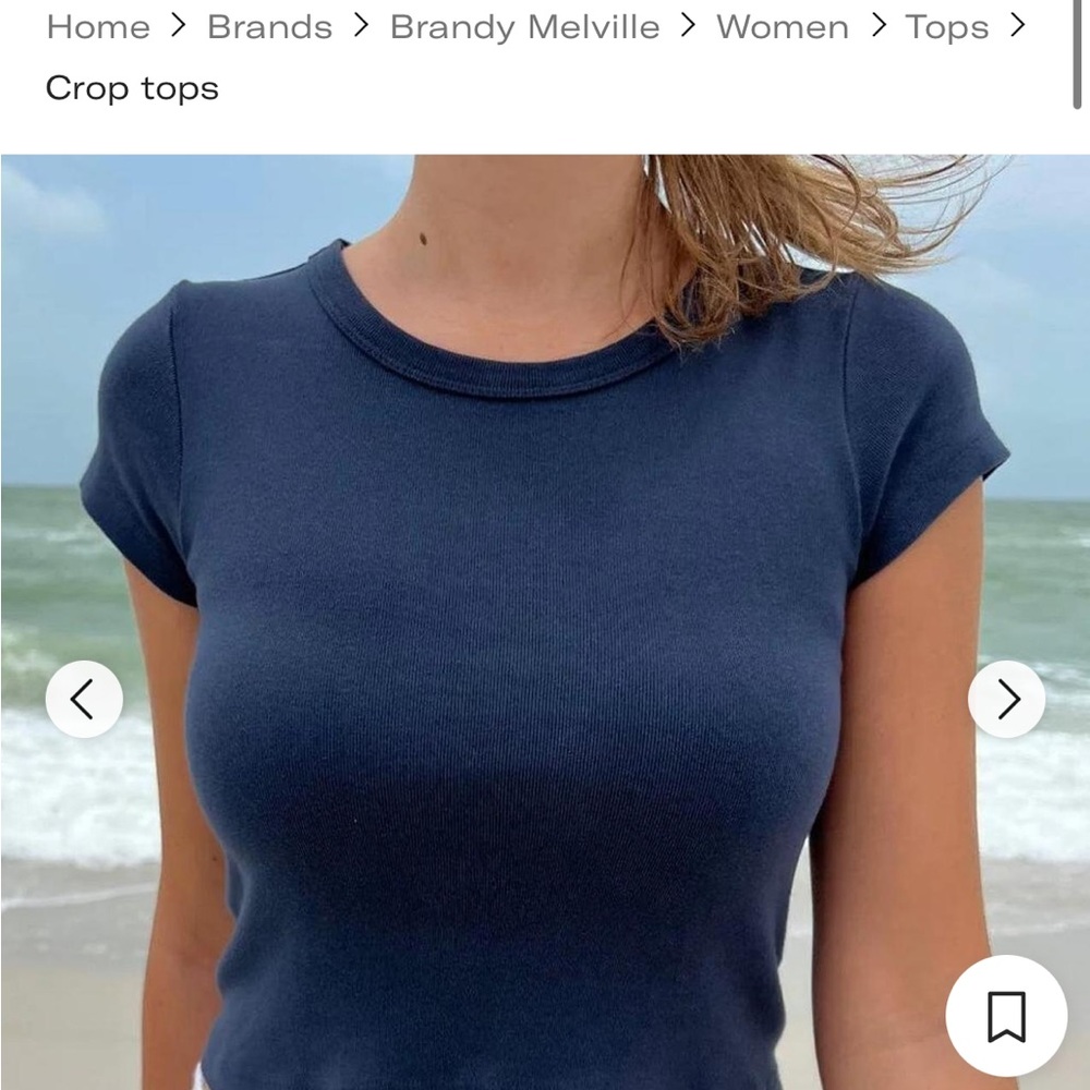 Brandy Melville Dark Blue Crop Top